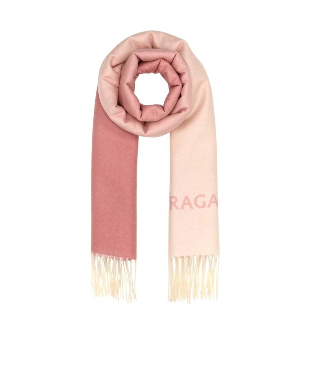 Ferragamo Pink Ferragamo Ombré-Effect Fringed Scarf