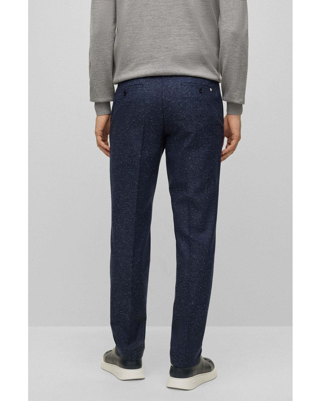 Boss Blue Logo Casual Pants for men