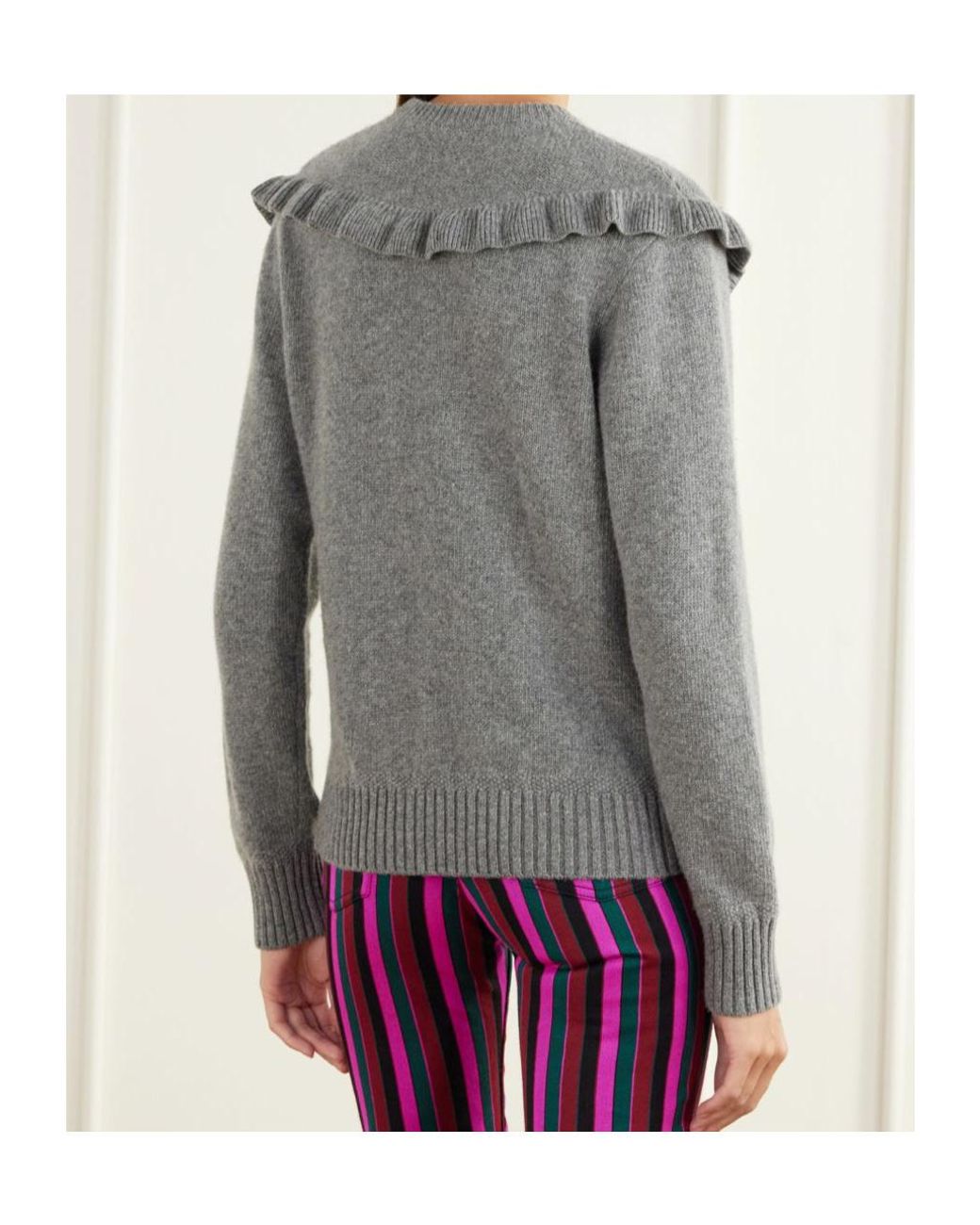 Chloé Gray Long-Sleeve Knit Top