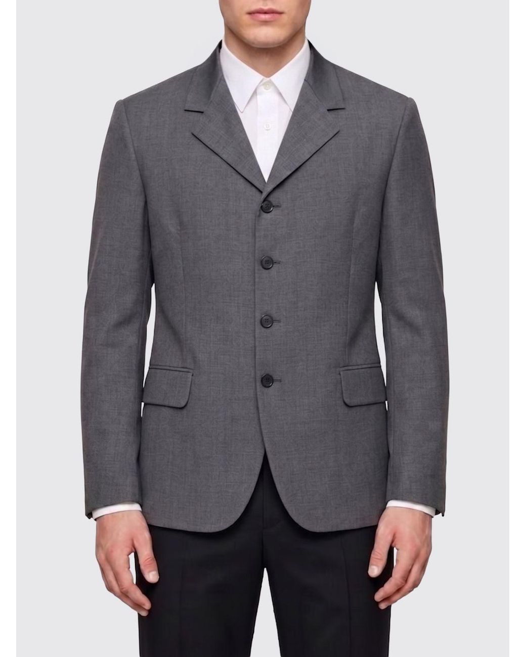 Jil Sander Gray Single-Breasted Tailored Jacket for men