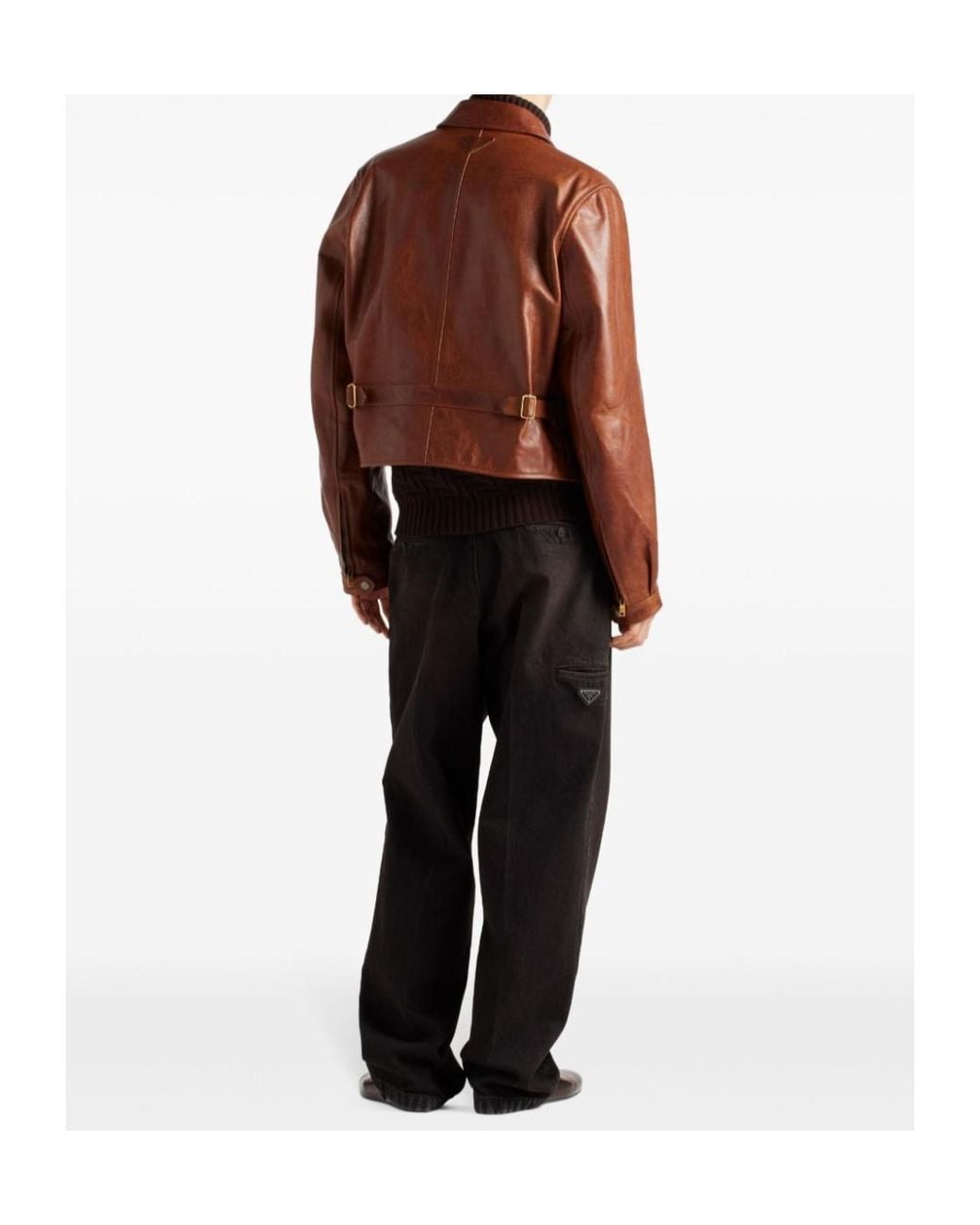 Prada Black Mid-Rise Loose-Fit Jeans for men