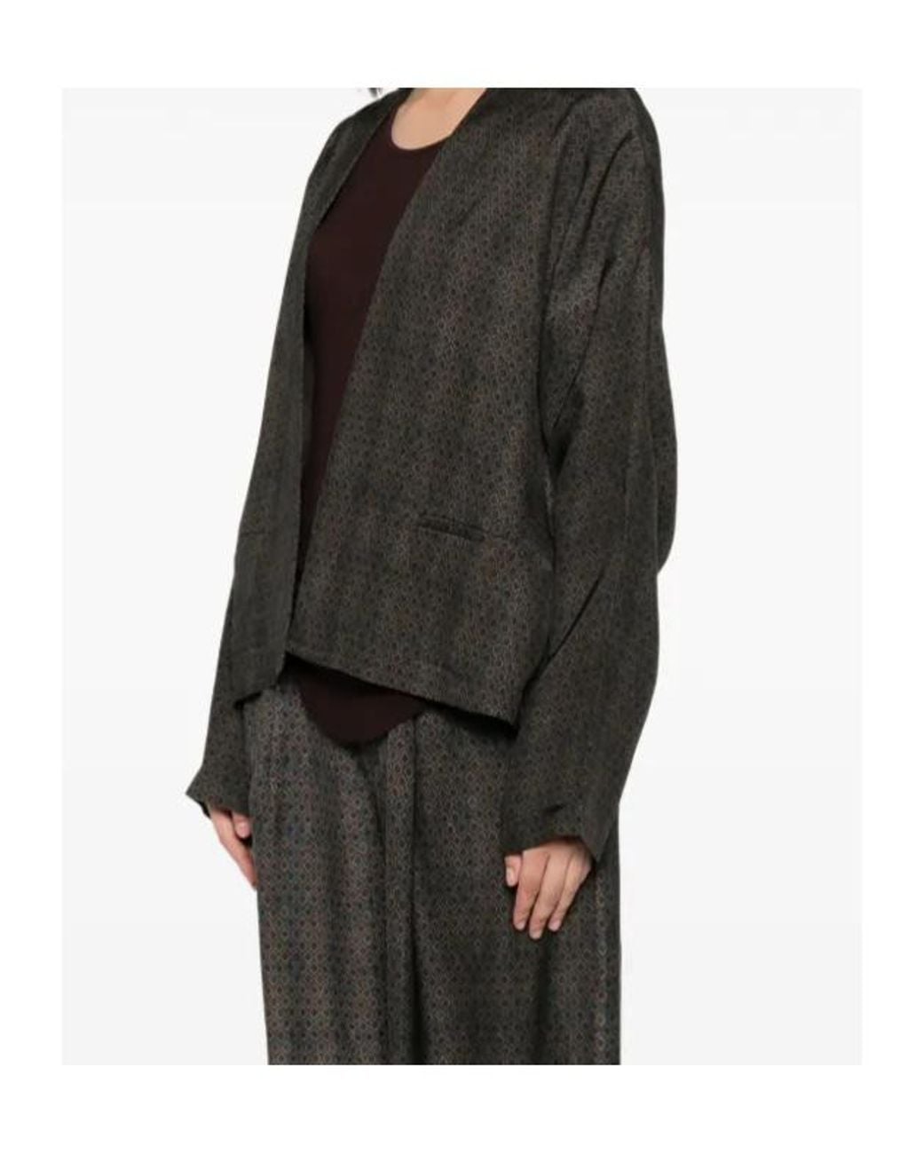Uma Wang Black Long-Sleeved Casual Jacket