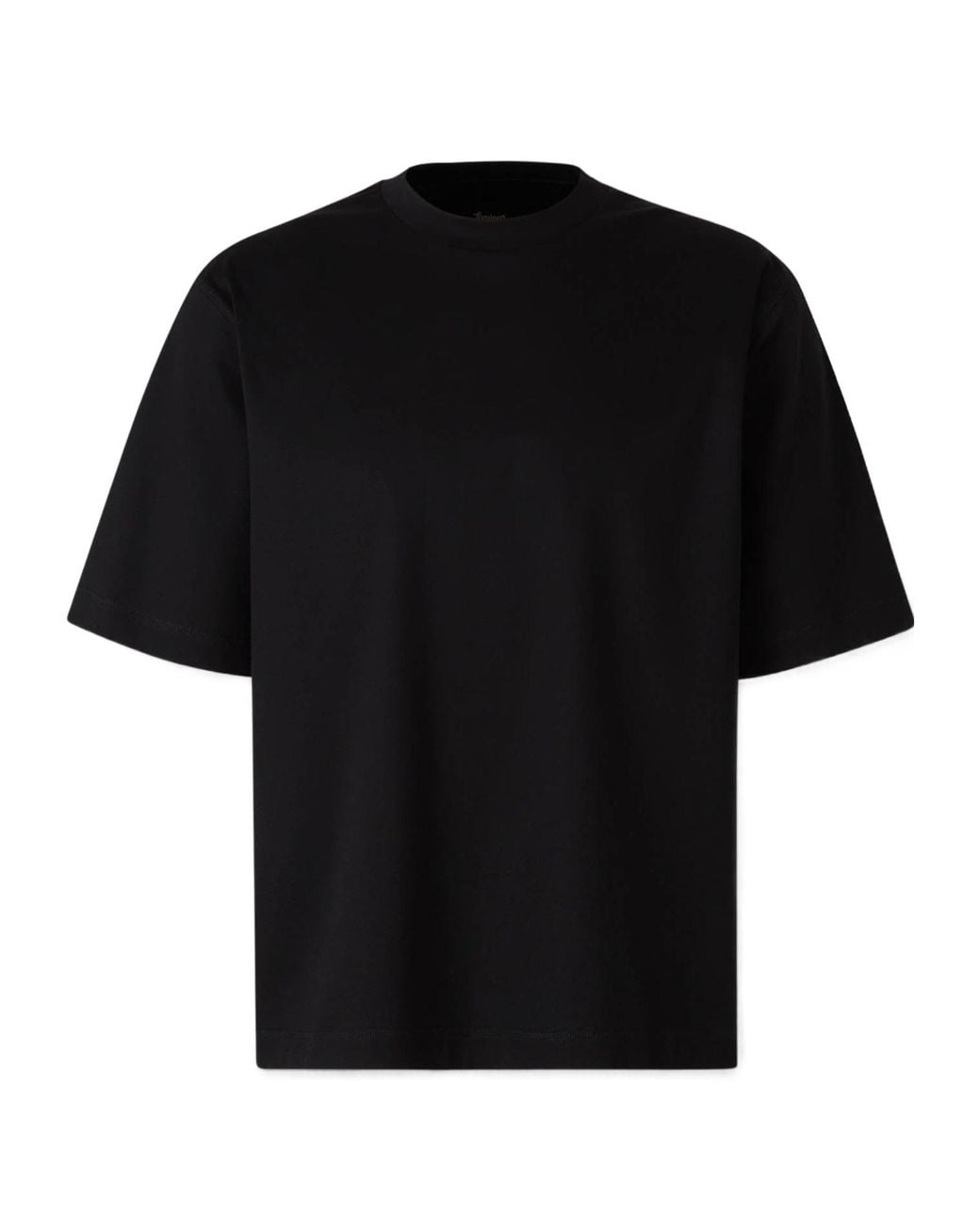 Herno Black Mercerised Cotton T-Shirt for men
