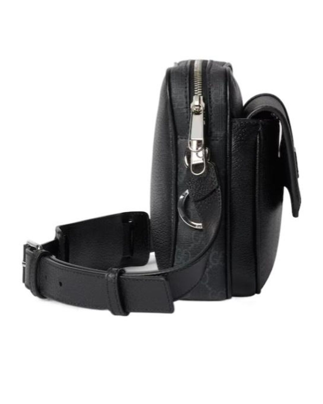 Gucci Black Gg Supreme Small Crossbody Bag, Gg Canvas for men