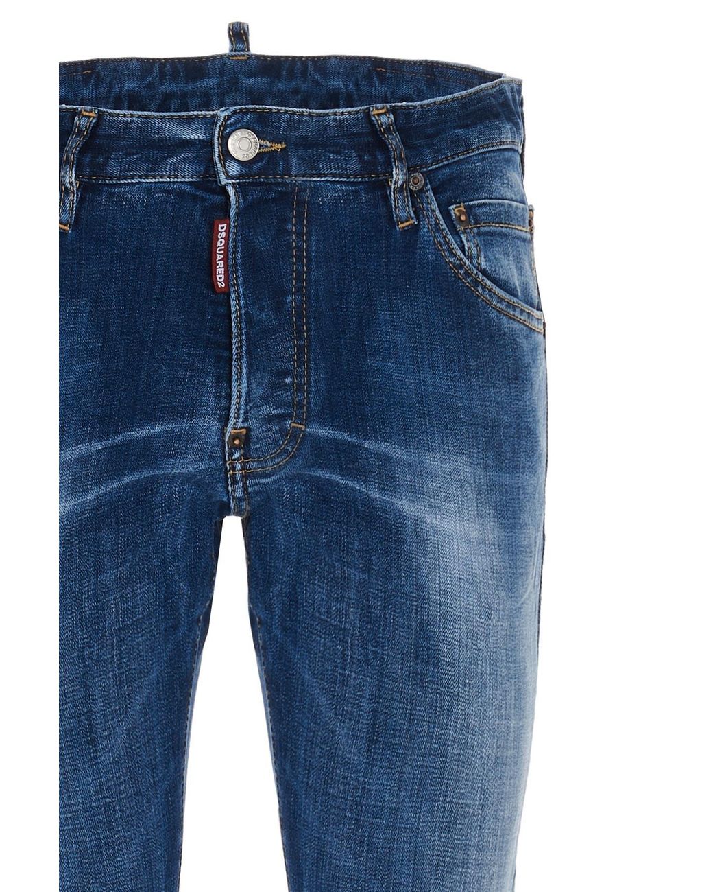 DSquared² Blue Mid-Rise Skinny Jeans for men