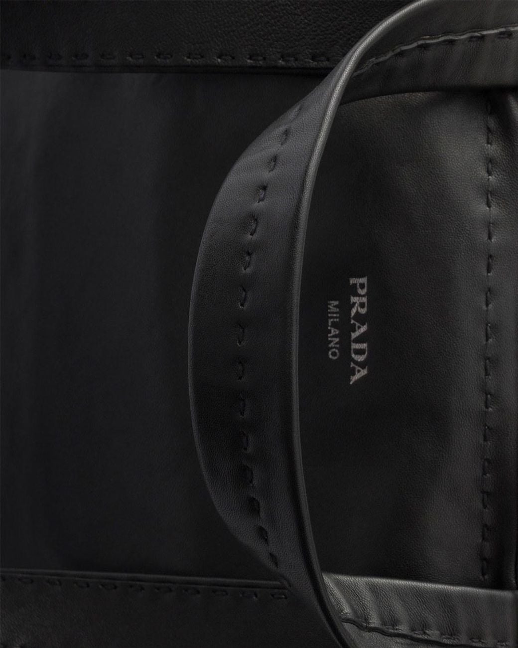 Prada Black Nappa Leather Work Bag for men