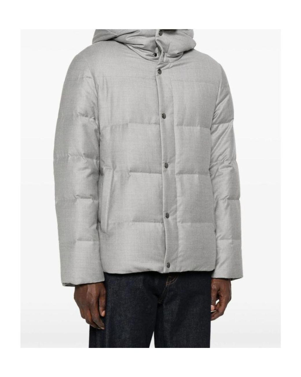 Montecore Gray Hooded Padded Jacket for men