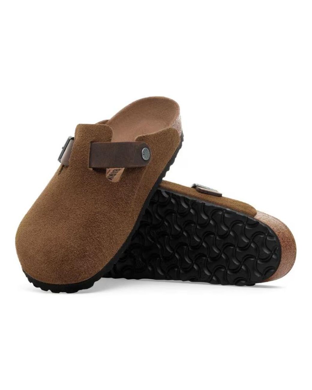 Birkenstock Brown Boston Slides for men