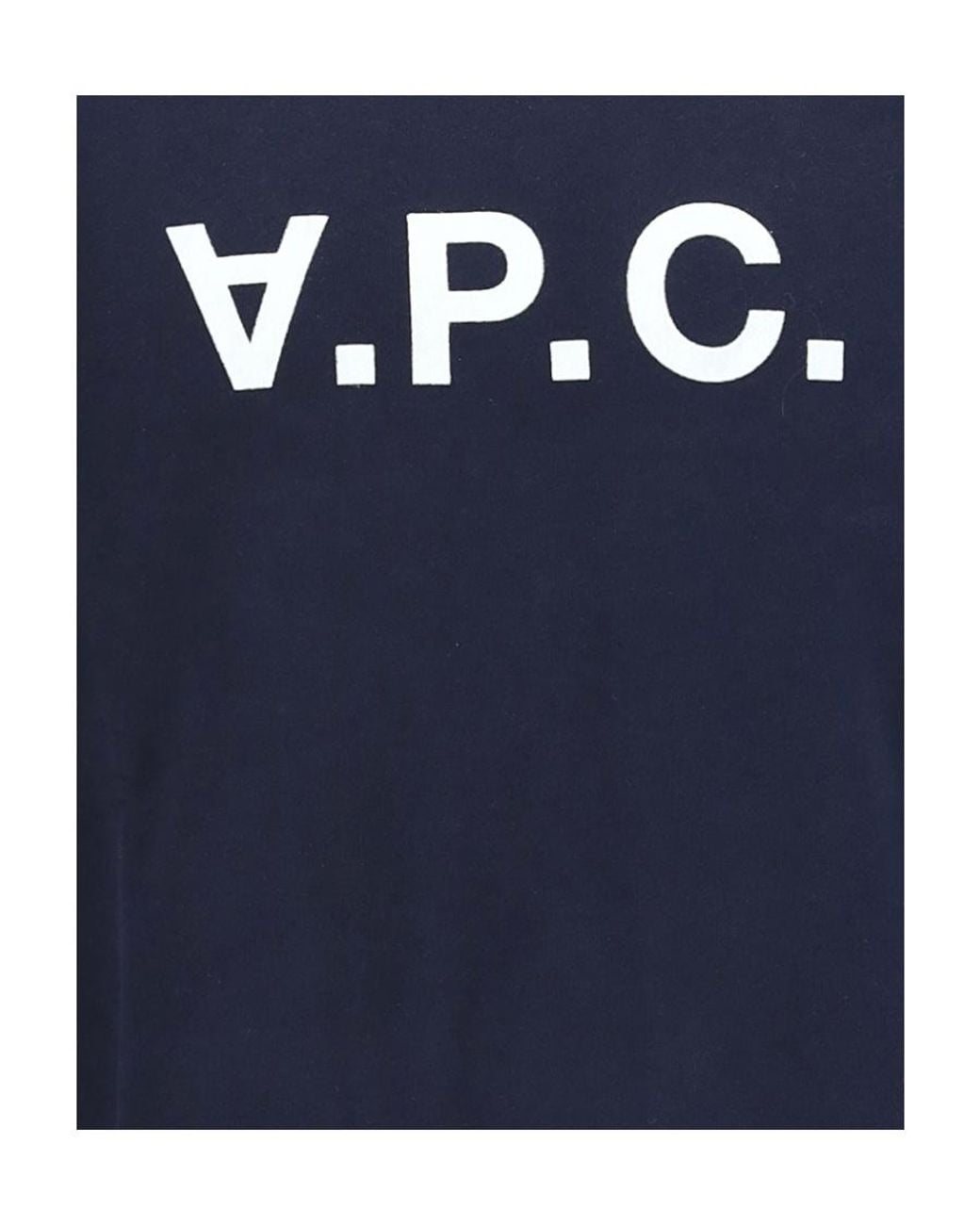 A.P.C. Blue Flocked Logo Crewneck Sweatshirt