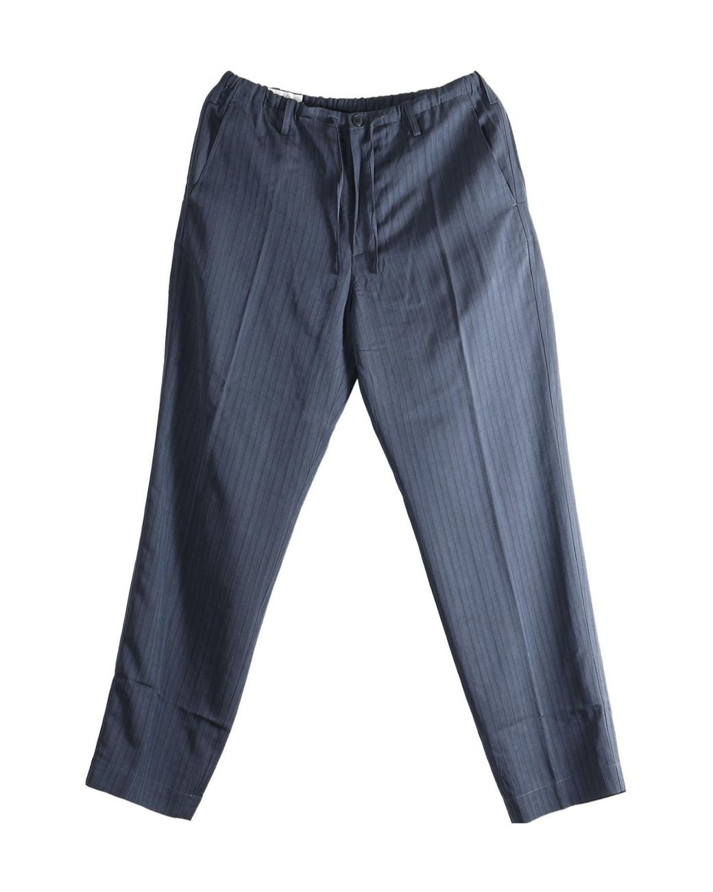 Dries Van Noten Blue Striped Fluid Pants for men