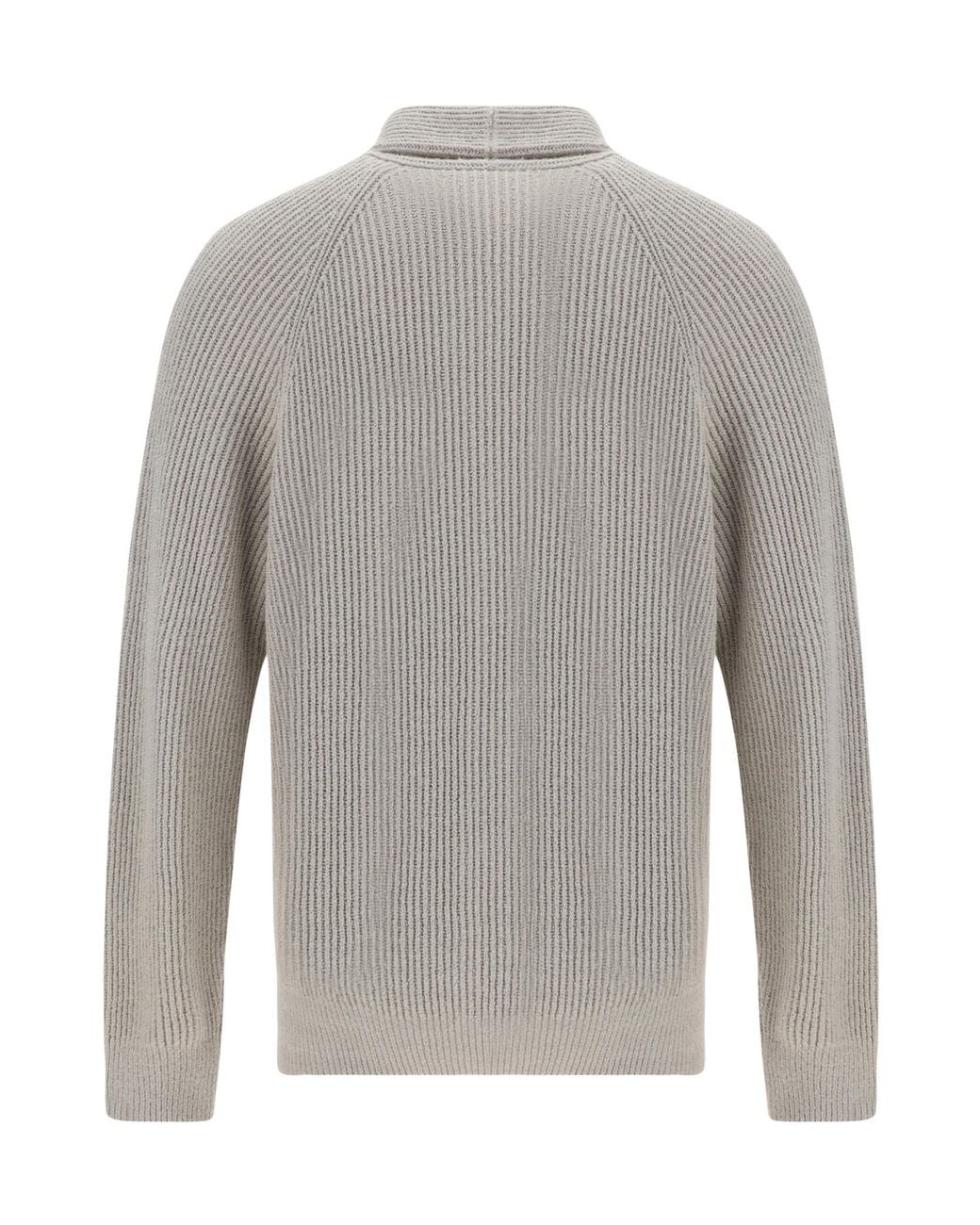 Brunello Cucinelli Gray Buttoned Straight-Hem Cardigan for men