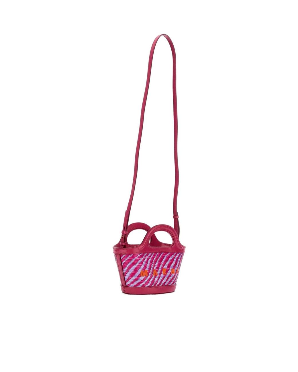 Marni Pink Tropicalia Top Handle Micro Bag