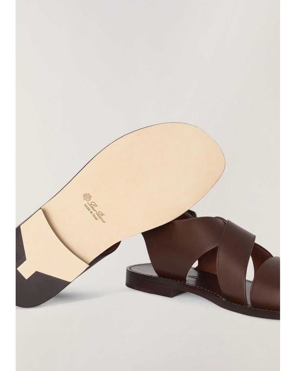 Loro Piana Brown Peep-Toe, Patent-Leather Booties for men
