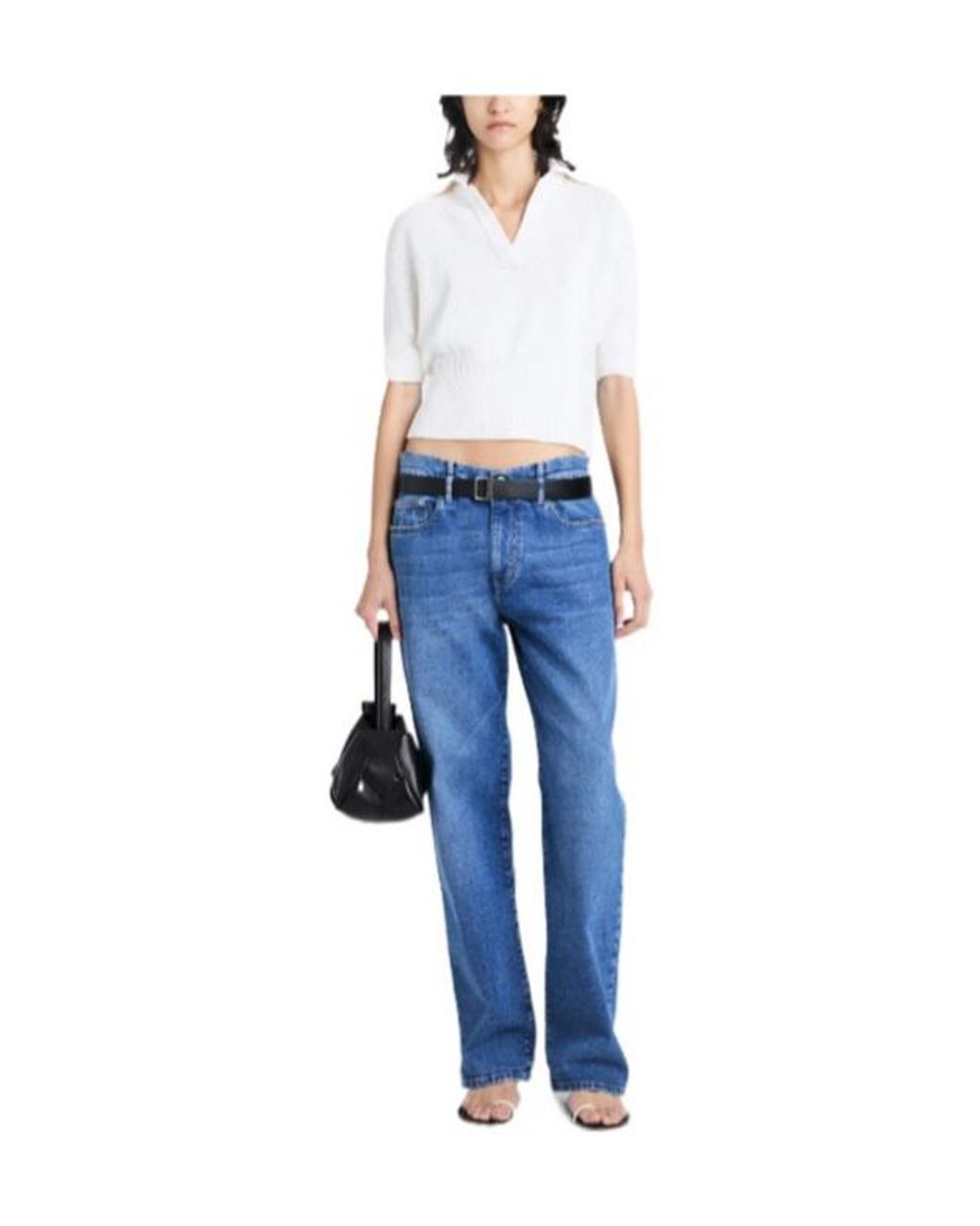Proenza Schouler White Cotton-Blend Polo Shirt