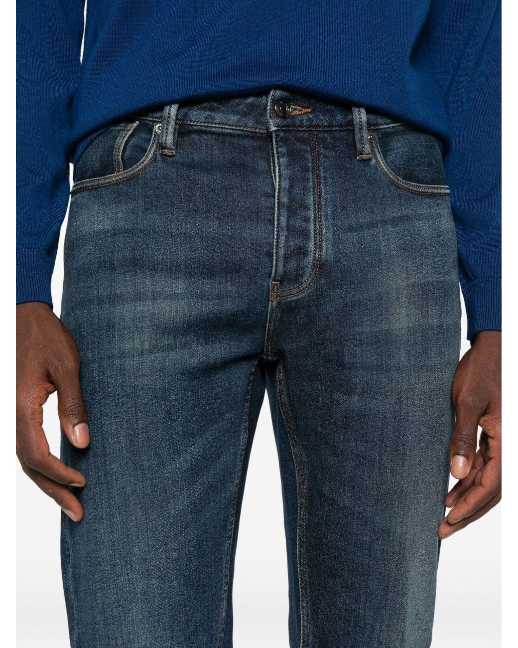 Emporio Armani Blue Denim Cotton Jeans for men