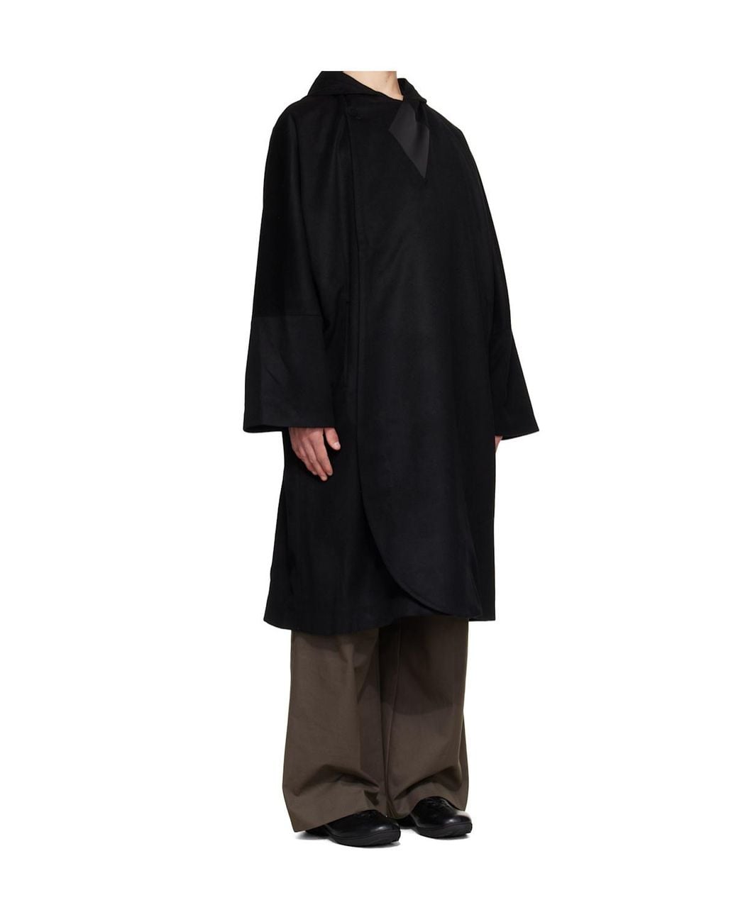 Kiko Kostadinov Black Hooded Coat for men