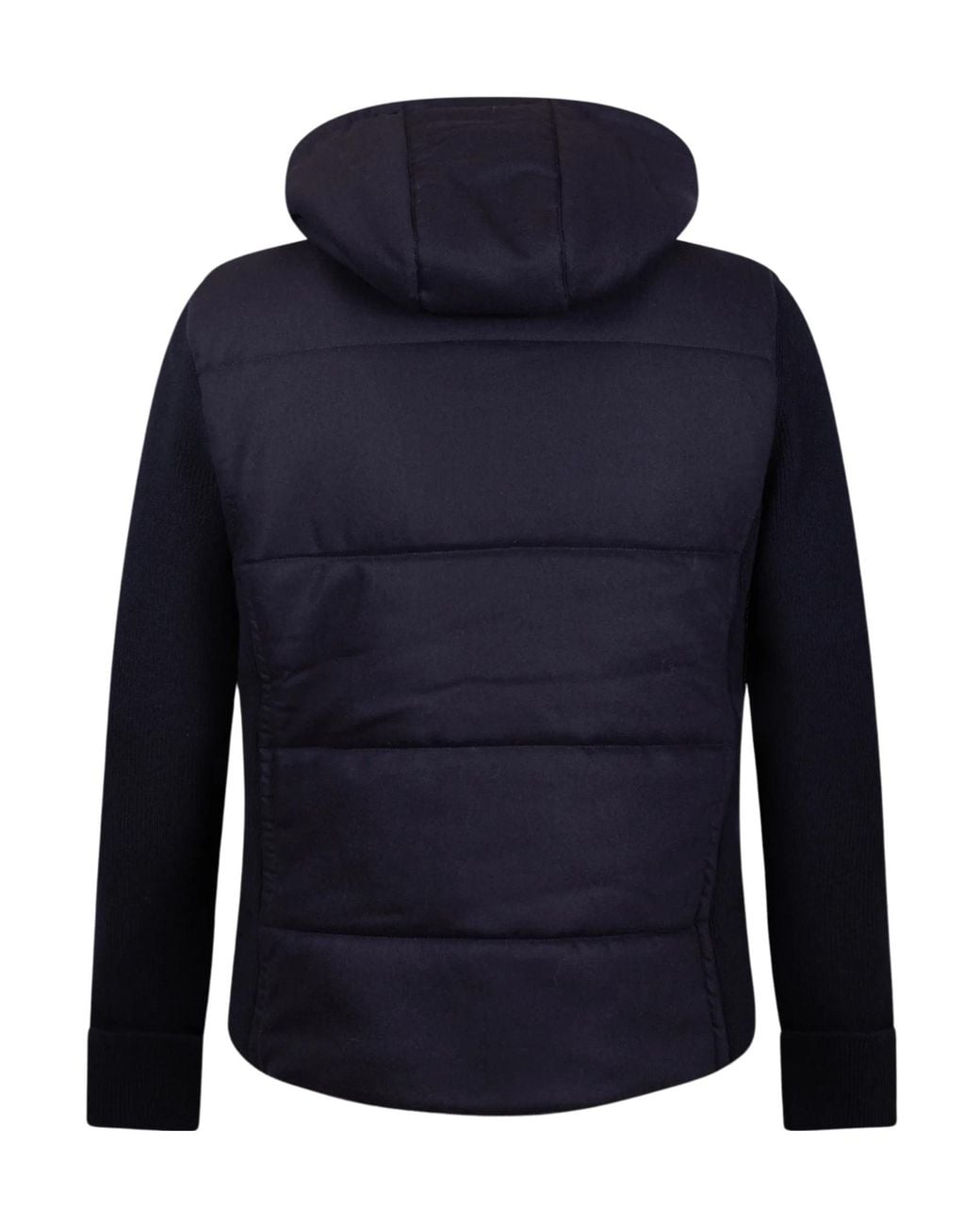 Gran Sasso Blue Hooded Quilted Jacket for men