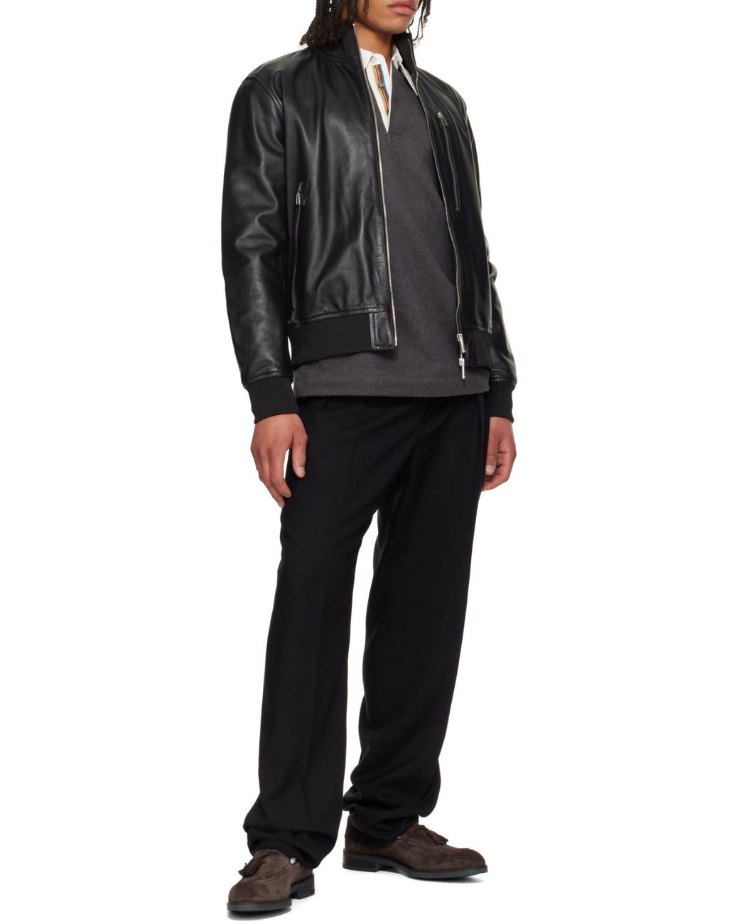 Paul Smith Black Tassel Detailed Slip-On Loafers for men