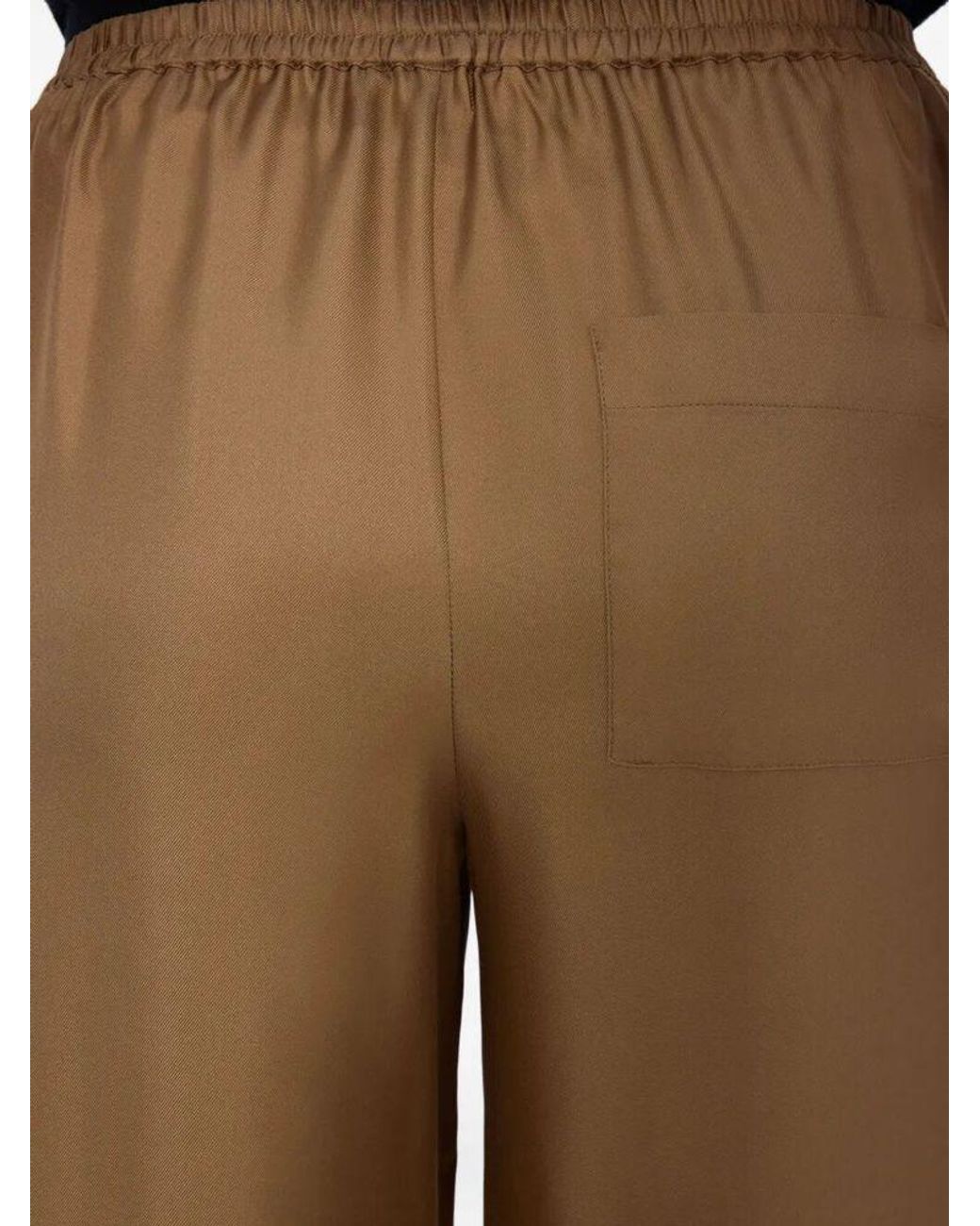 Loulou de Saison Brown Alera Wide-Leg Silk Pants