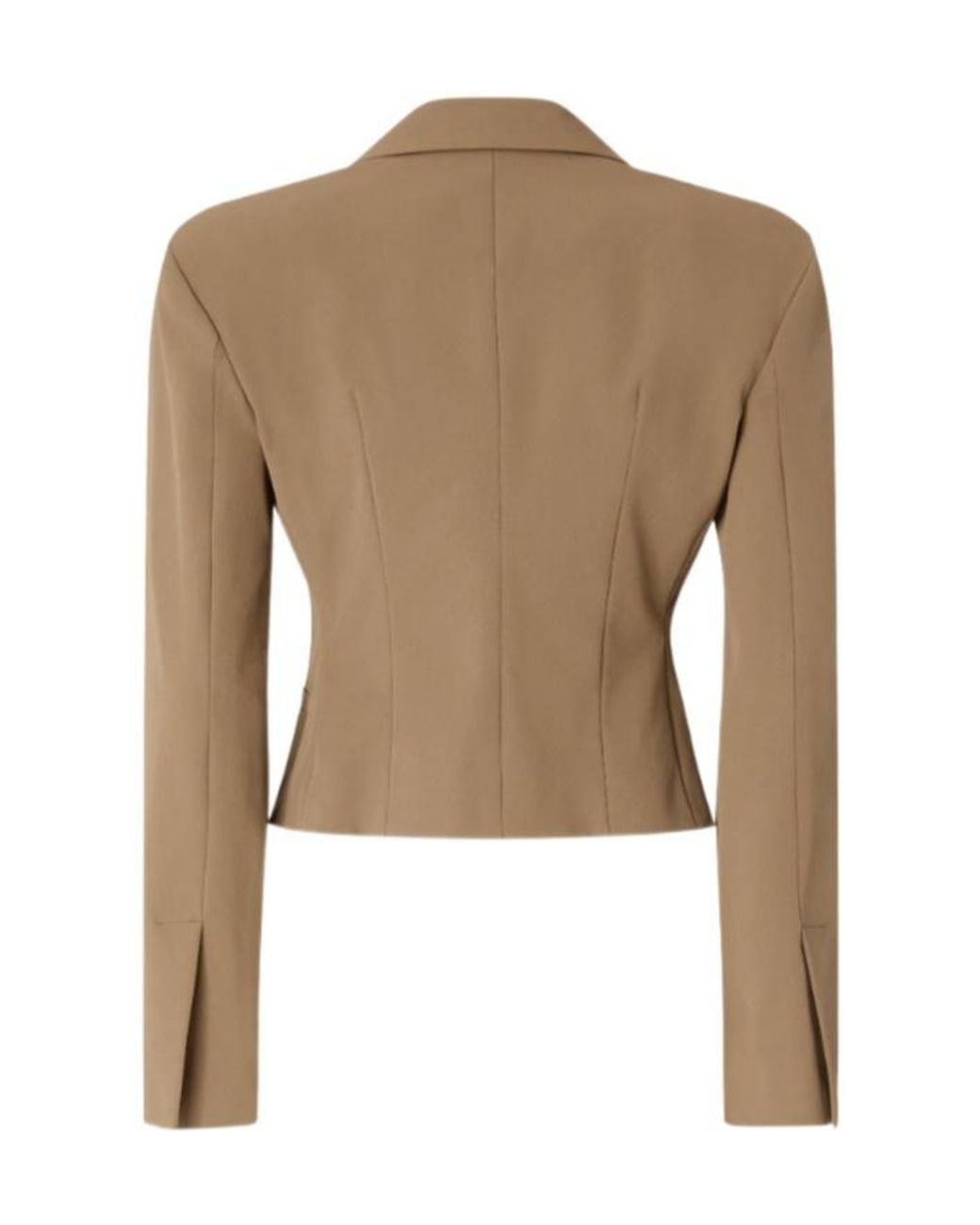Pinko Natural Cropped Single-Breasted Blazer