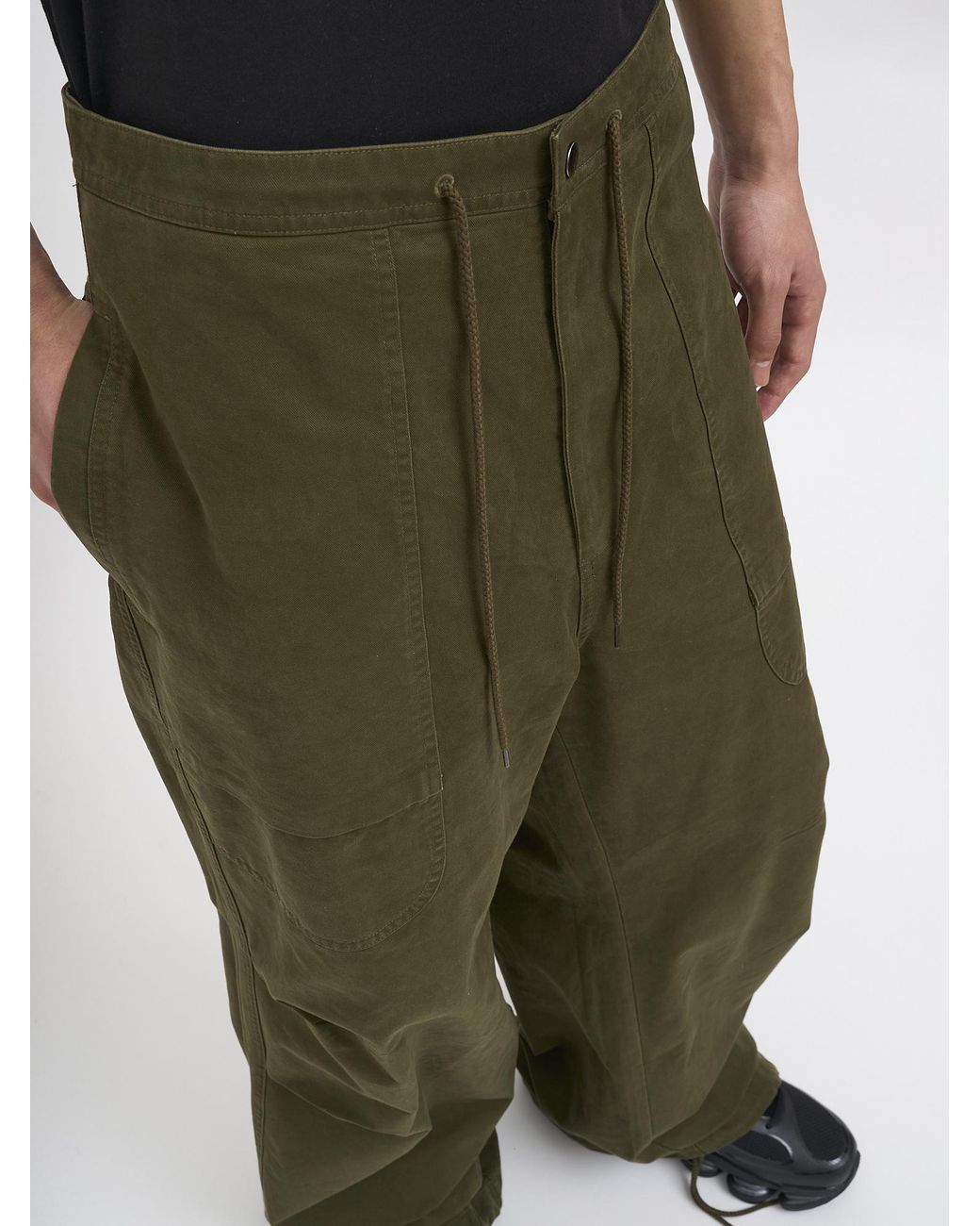 Entire studios Green Drawstring Utility Casual Pants for men
