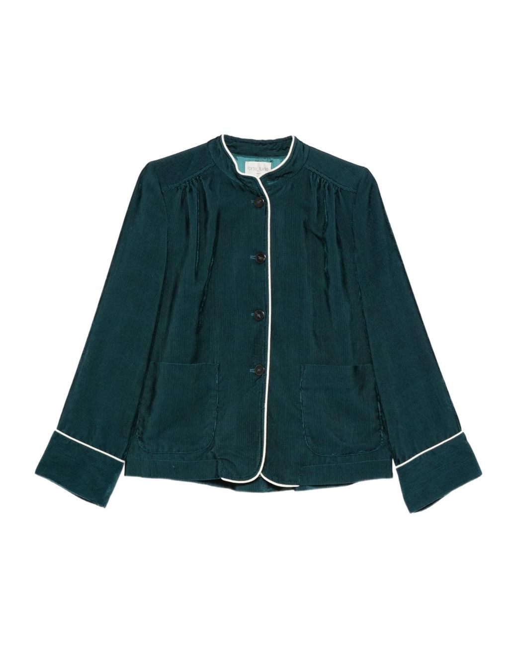 Forte_forte Green Long-Sleeve Casual Jacket