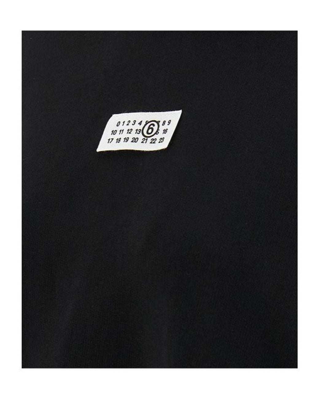 MM6 by Maison Margiela Black Drawstring Raw-Hem Hoodie