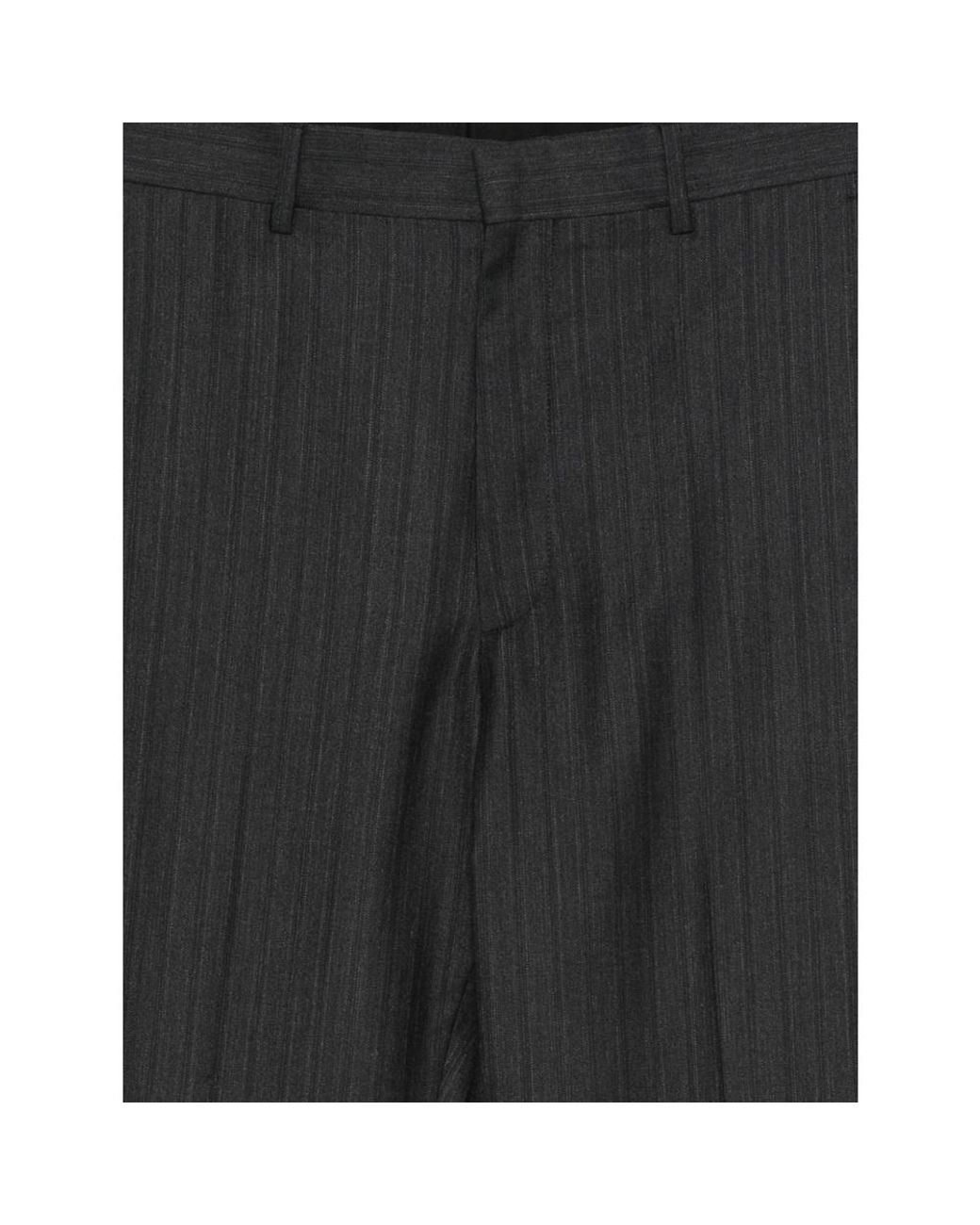 MM6 by Maison Margiela Black Pinstriped Tailored Pants for men
