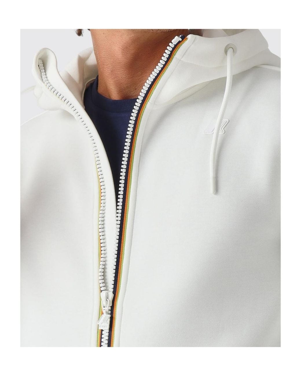 K-Way White Rainer Spacer Fleece Jacket for men