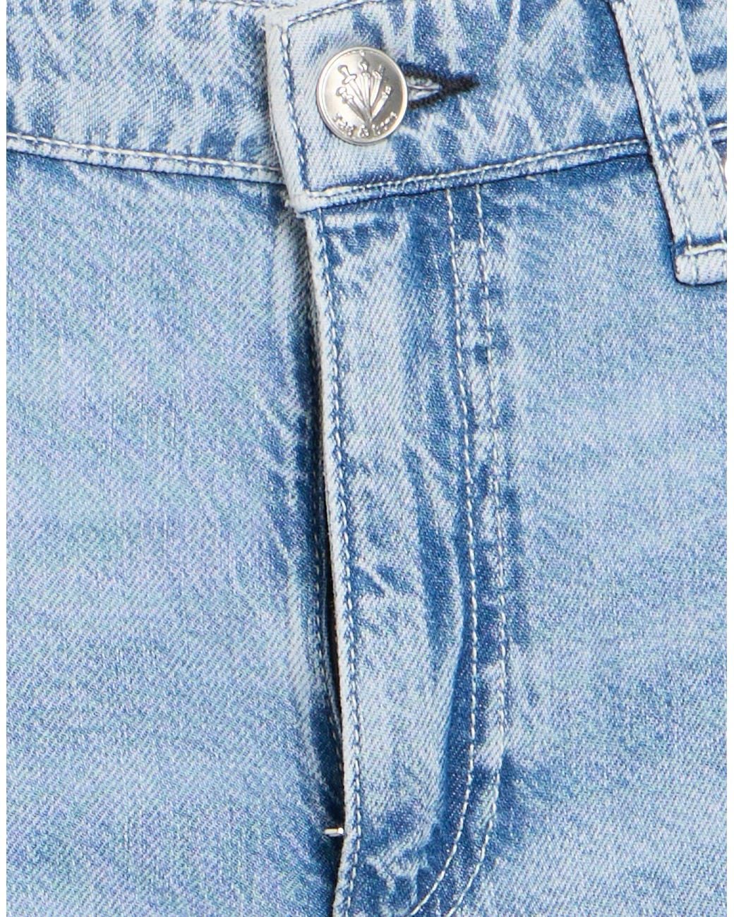 Rag & Bone Blue Solid Color Straight-Leg Trousers