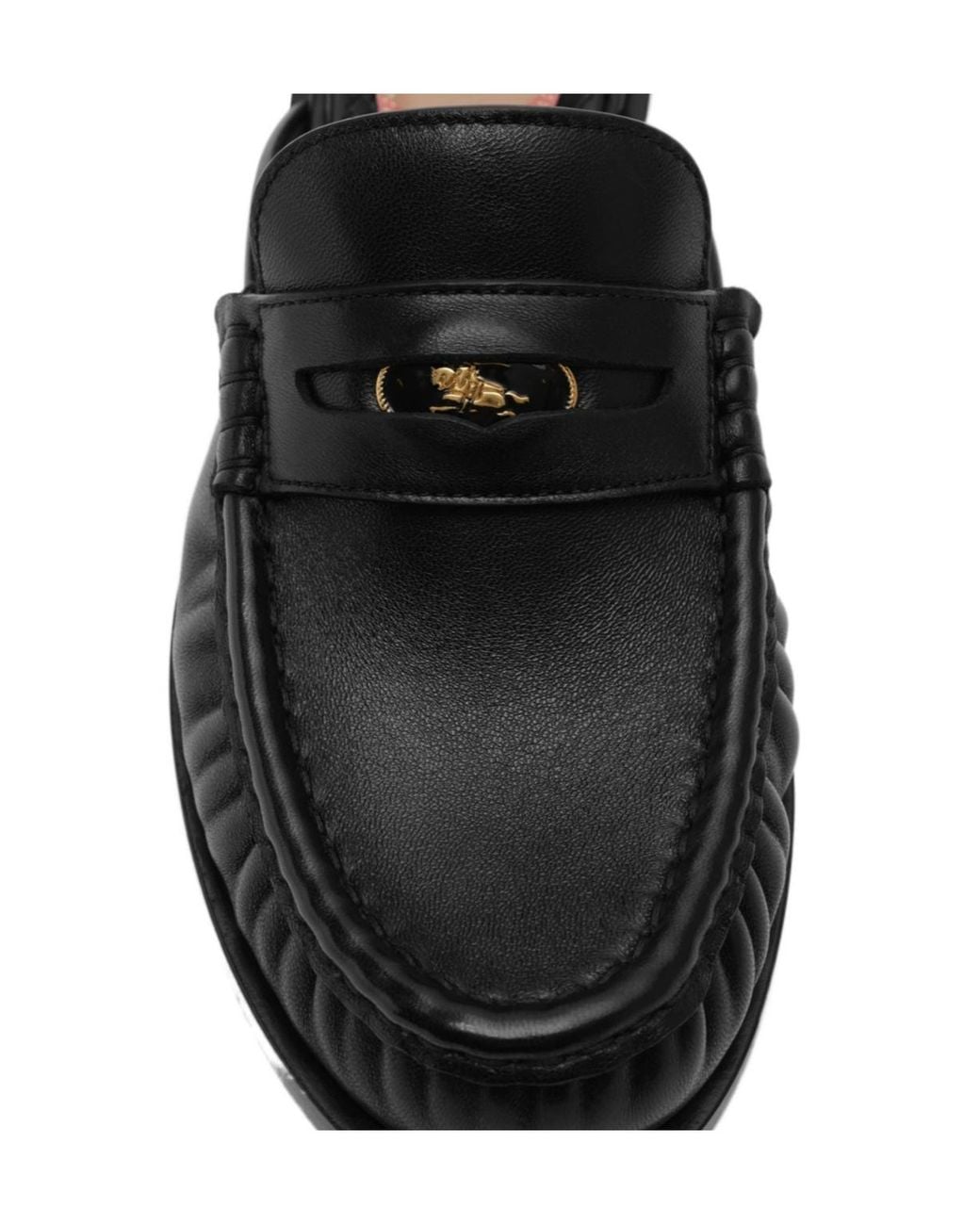 Burberry Black Cadet Gathered Mules