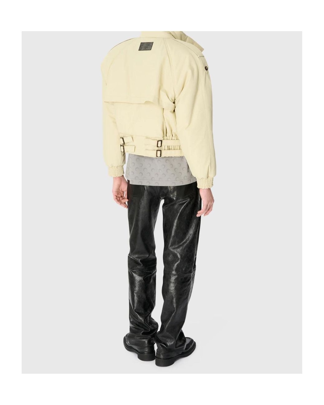 MARINE SERRE Natural Buckled Gabardine Bomber Jacket for men