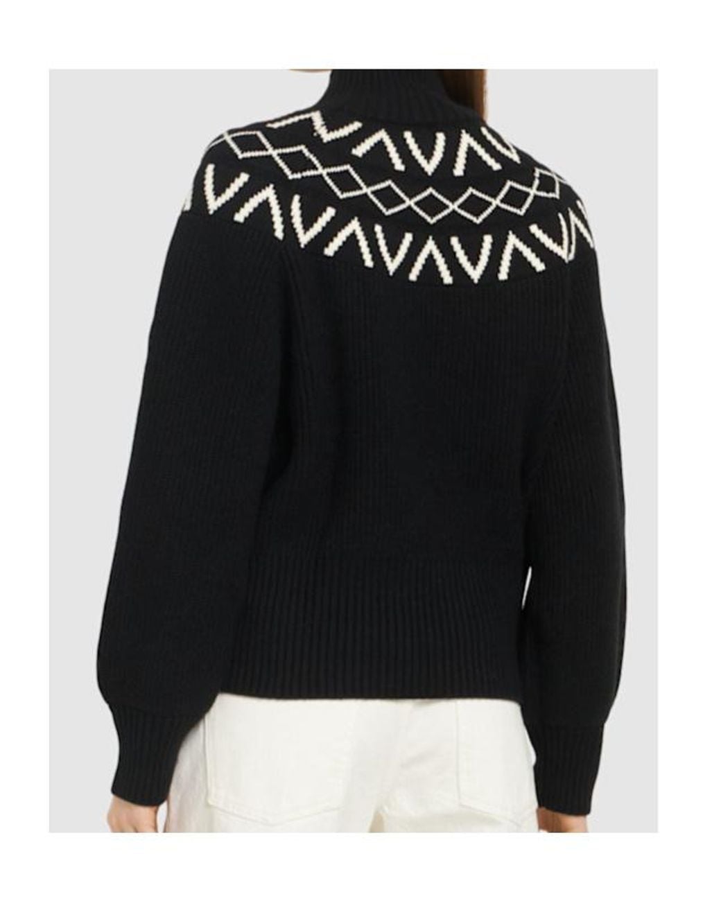 Varley Black High Collar Long Sleeve Sweater