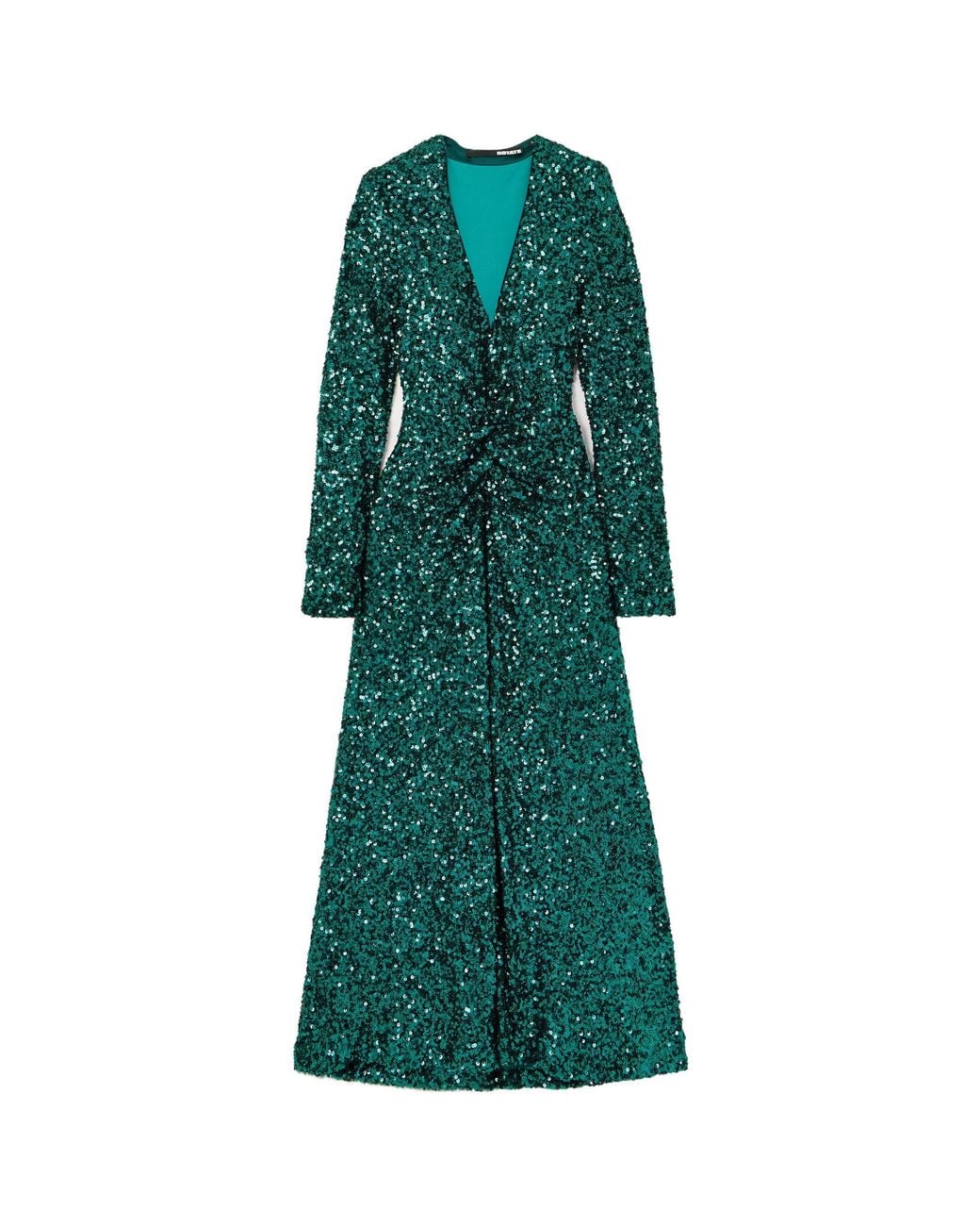 ROTATE BIRGER CHRISTENSEN Green Sierra Sequined Stretch Dress