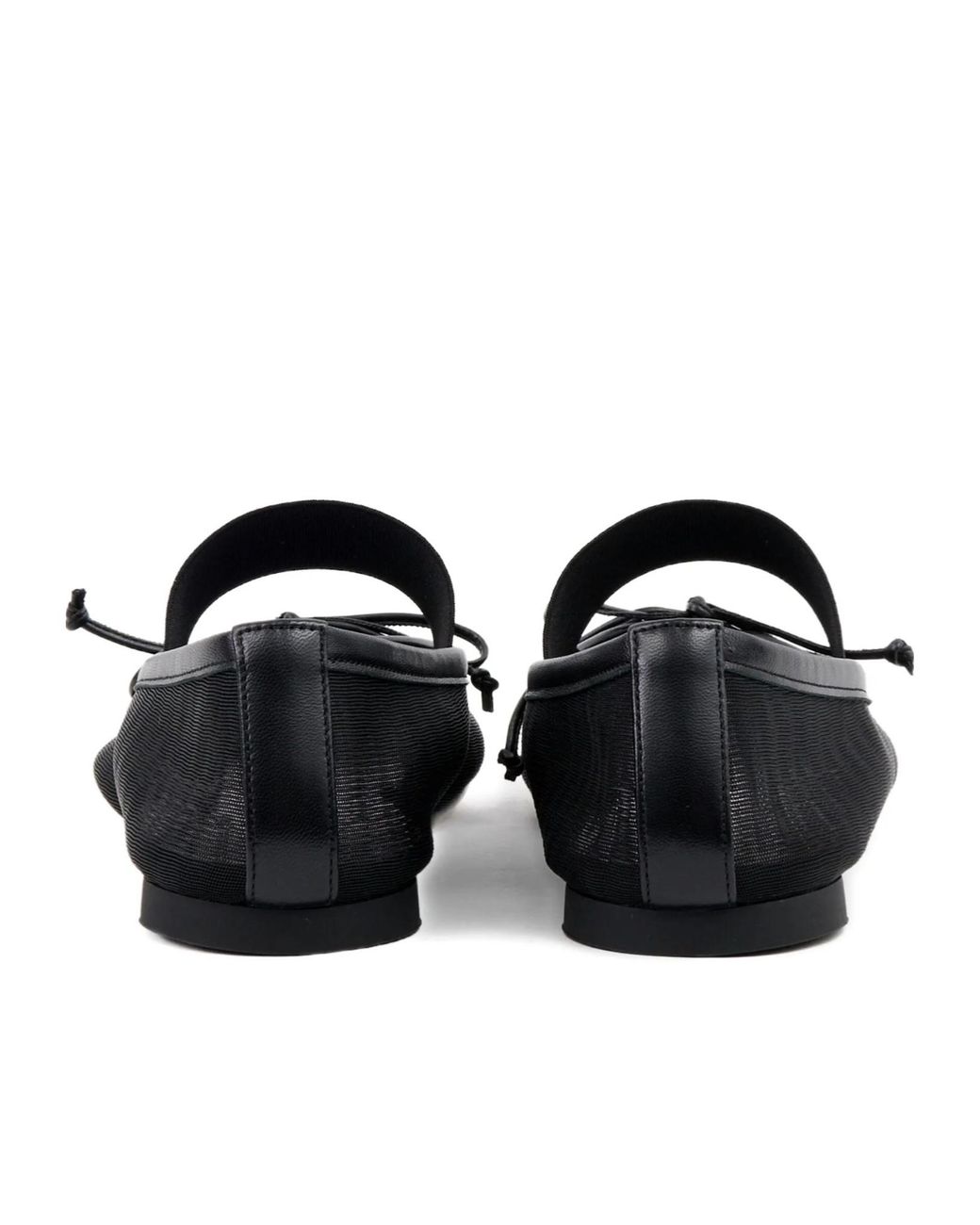 MM6 by Maison Margiela Black Bow Detail Ballet Shoes