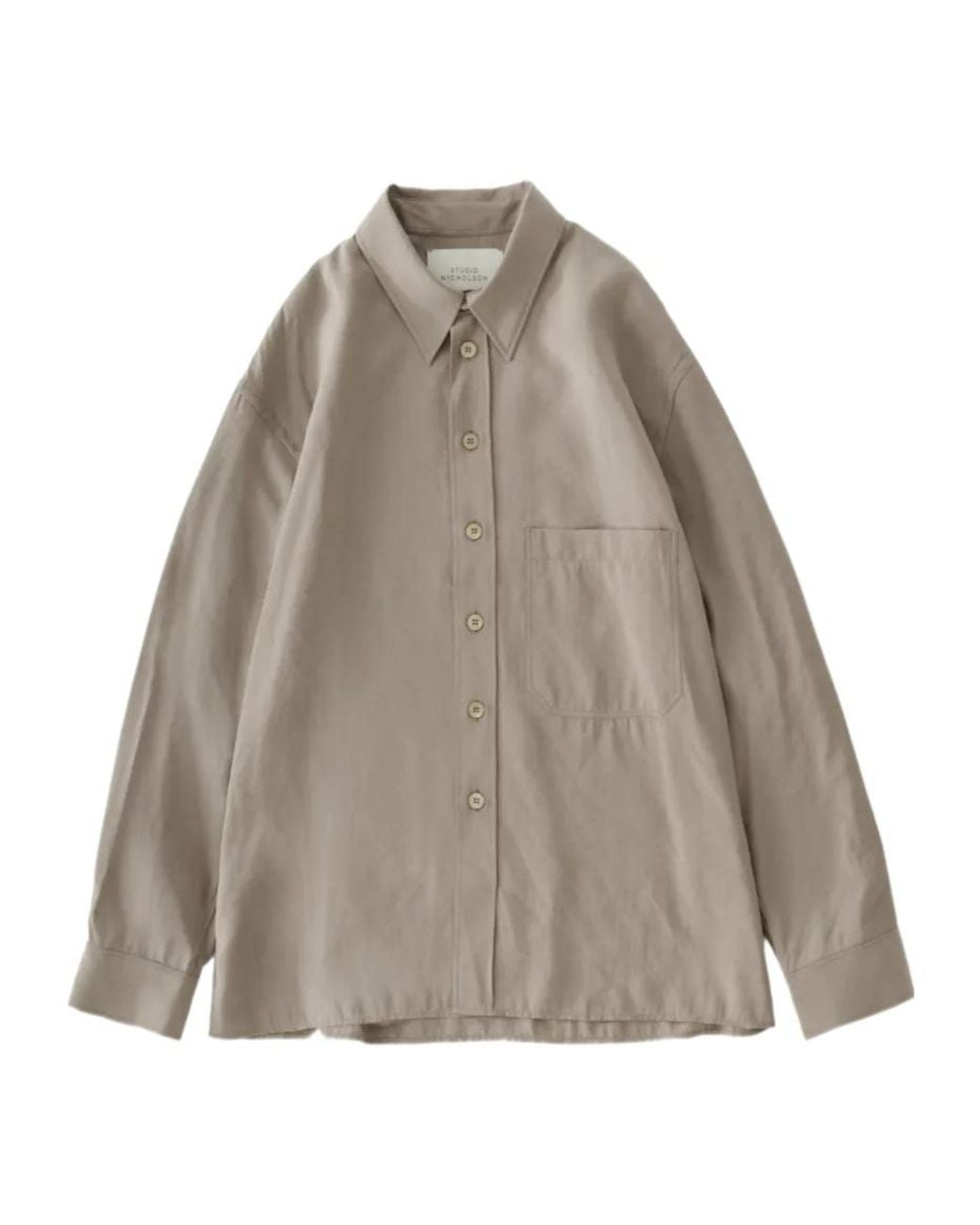 Studio Nicholson Gray Emper Patch-Pocket Shirt for men