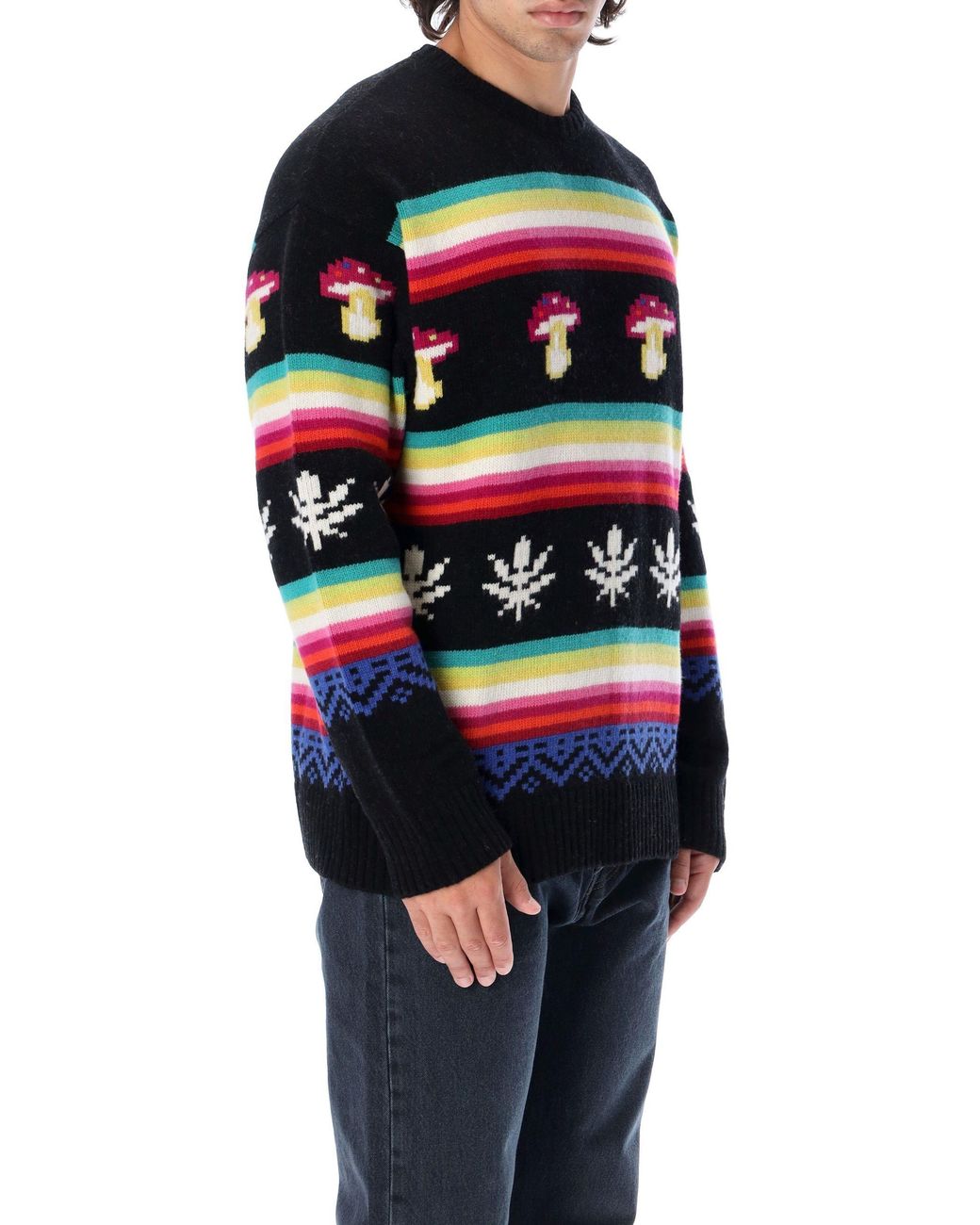 MSGM Blue Crew Neck Sweater for men