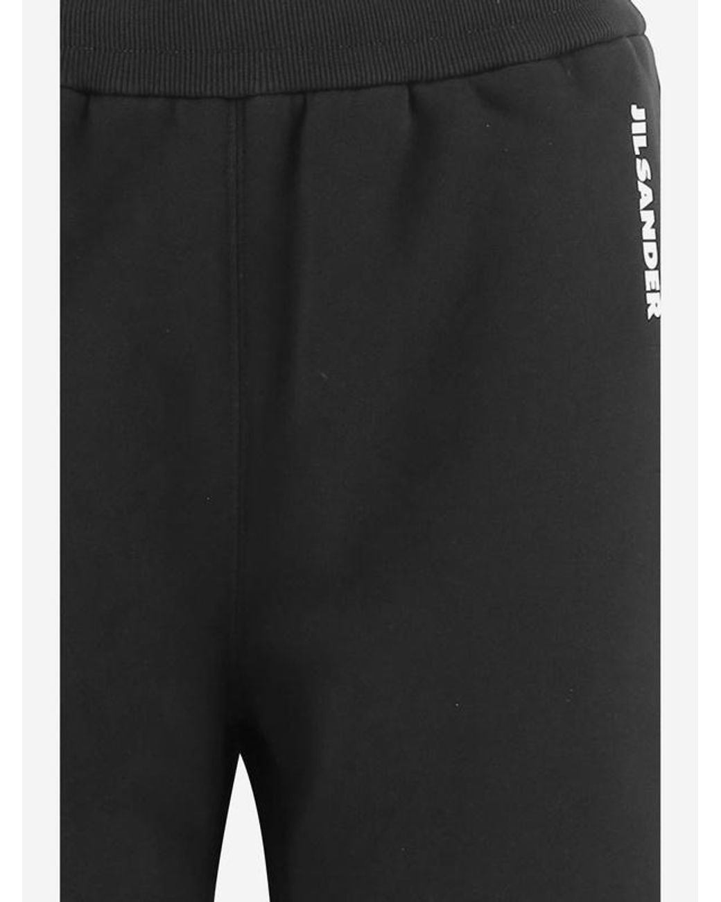 Jil Sander Black Logo-Print Track Pants