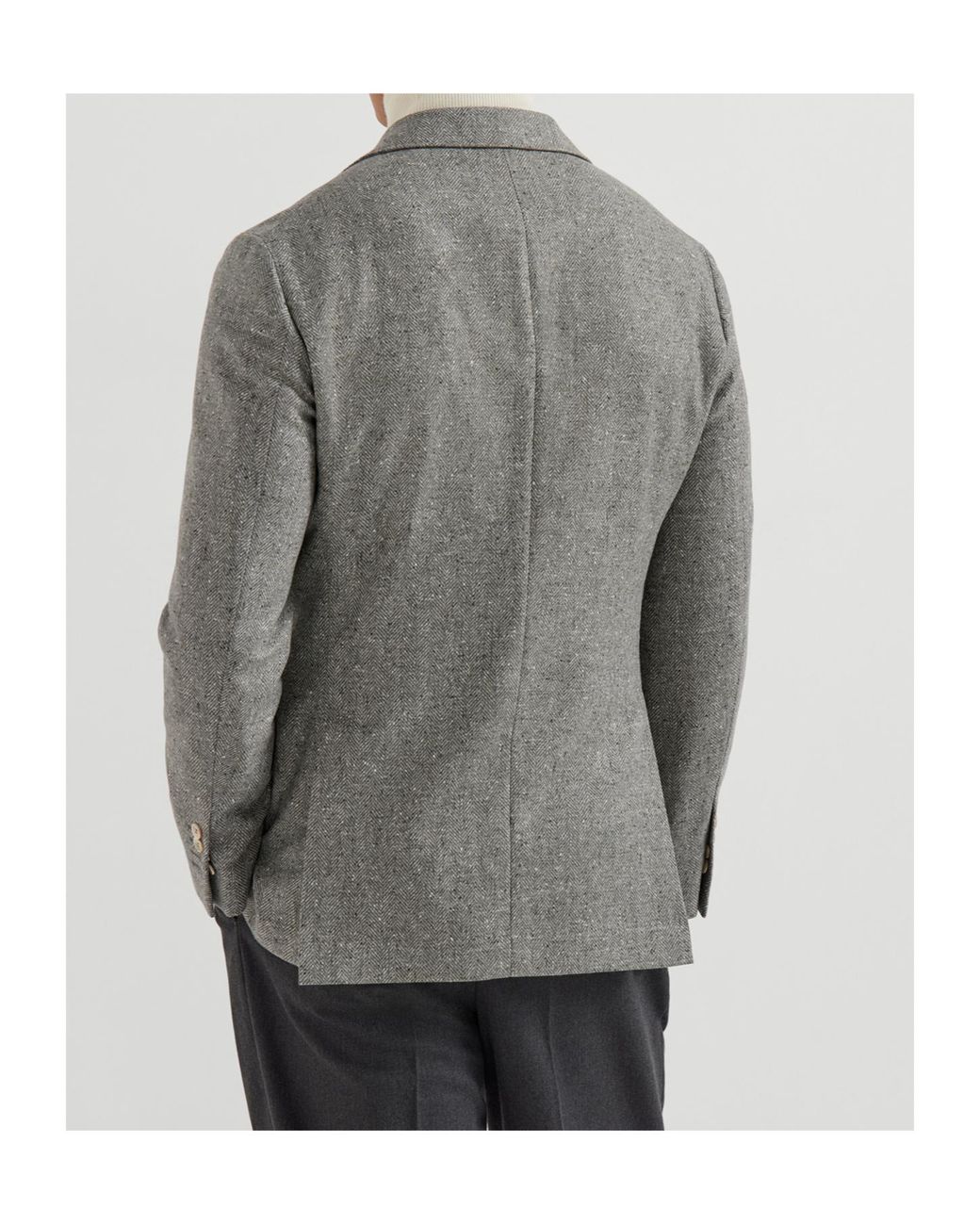 Brunello Cucinelli Gray Flecked-Effect Blazer for men