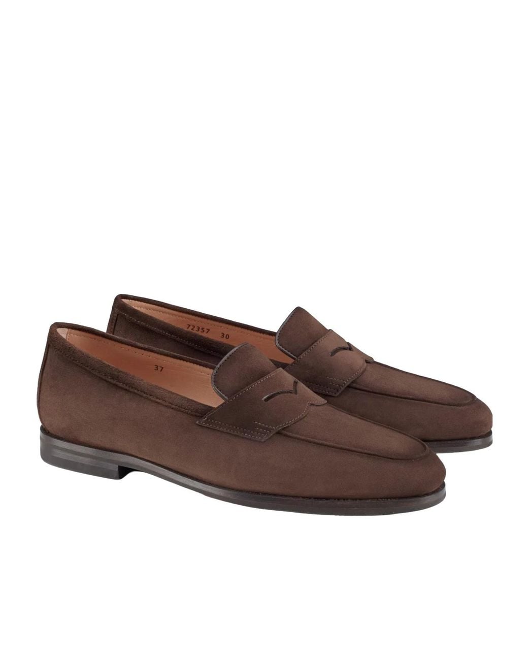 Santoni Brown New Carla Penny Loafers