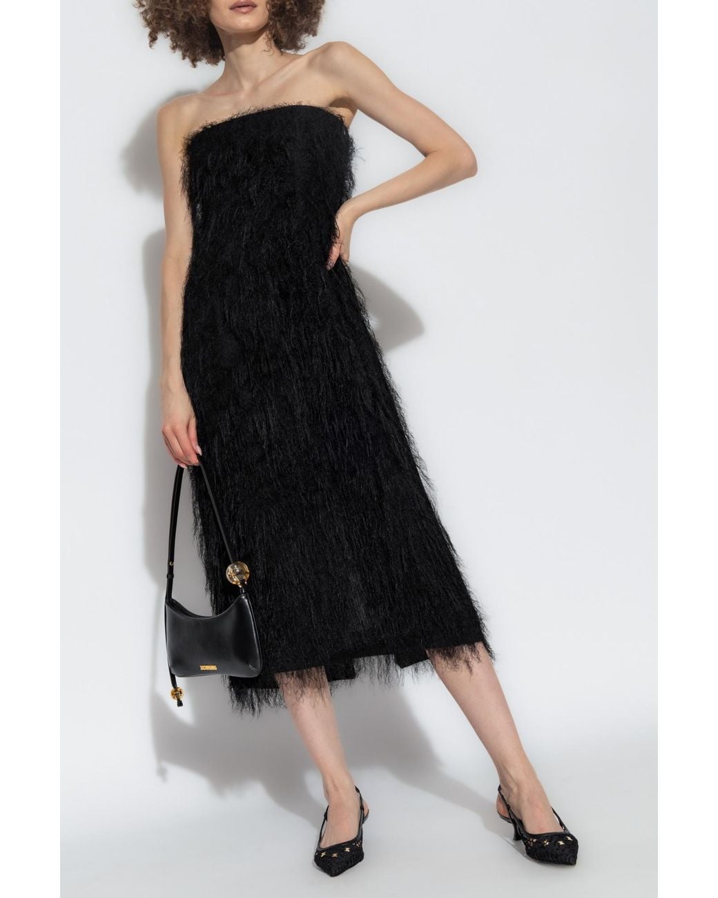 Ferragamo Black Strapless Sleeveless Dress