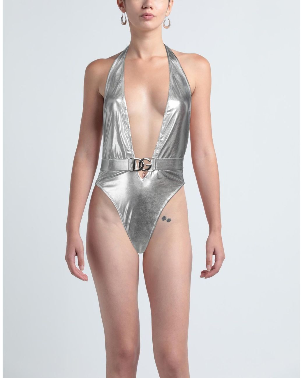 Dolce & Gabbana Metallic One-Piece Swimsuits