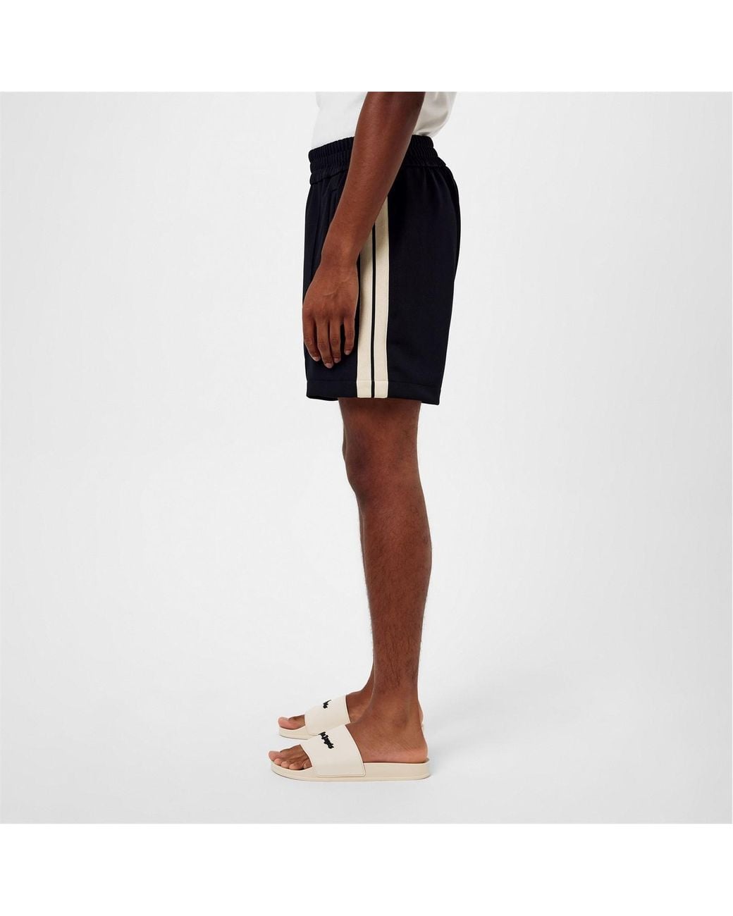 Palm Angels Black Classic Track Shorts for men
