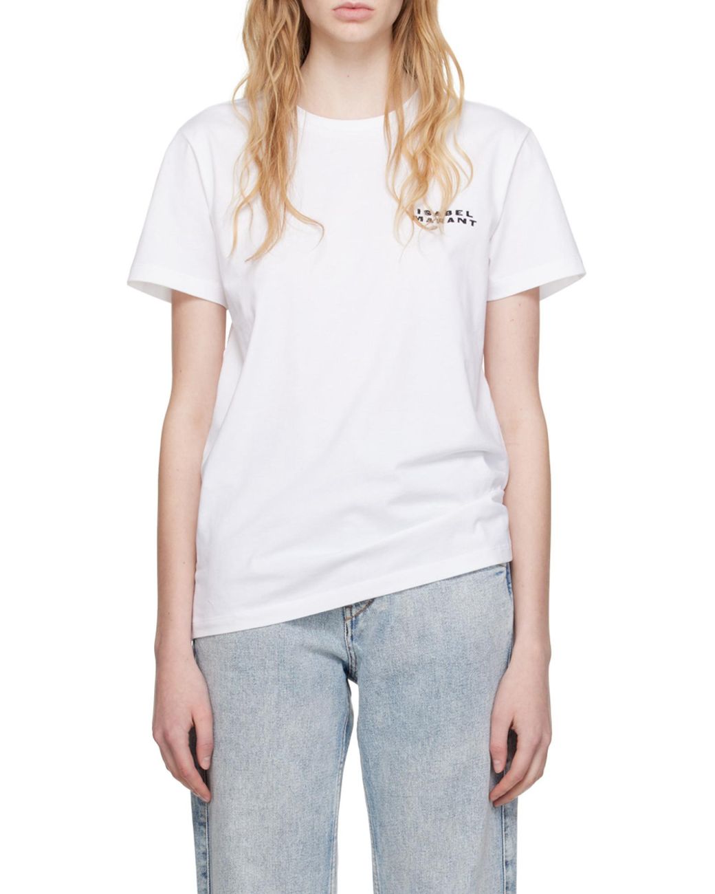 Isabel Marant White Vidal Logo Printed T-Shirt
