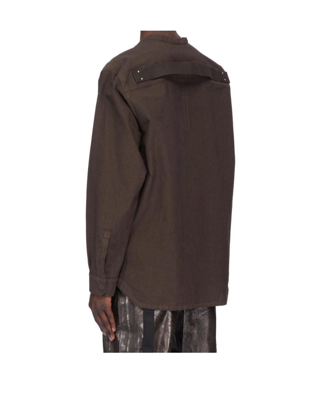 Rick Owens Brown Button-Fastening Cotton Shirt for men