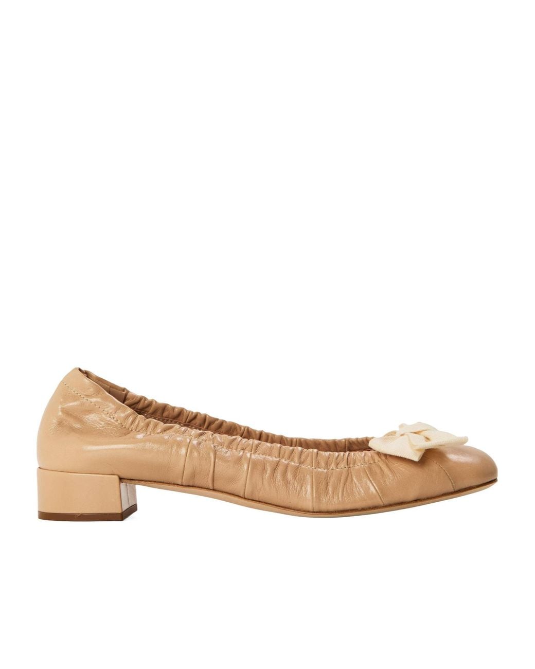 Prada Natural French Style Ballet Flats