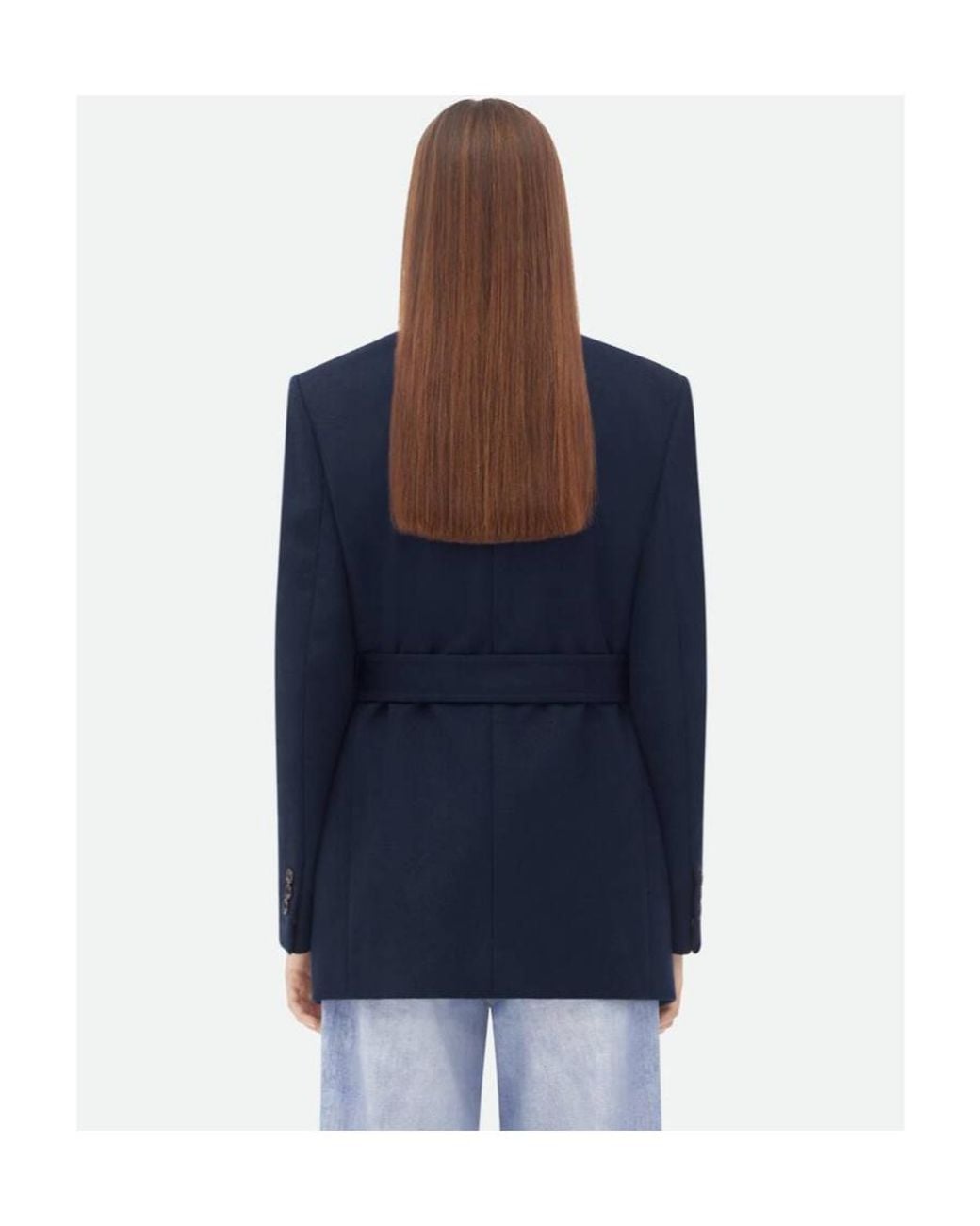 Bottega Veneta Blue Classic Labels Belted Coat