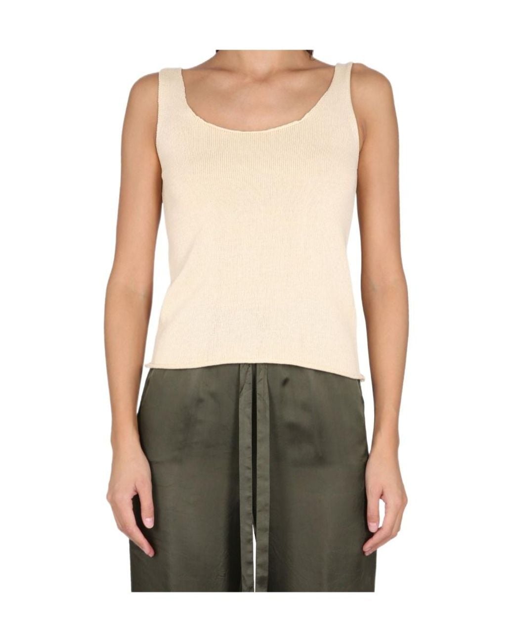 Aspesi Multicolor Scoop-Neck Knitted Top