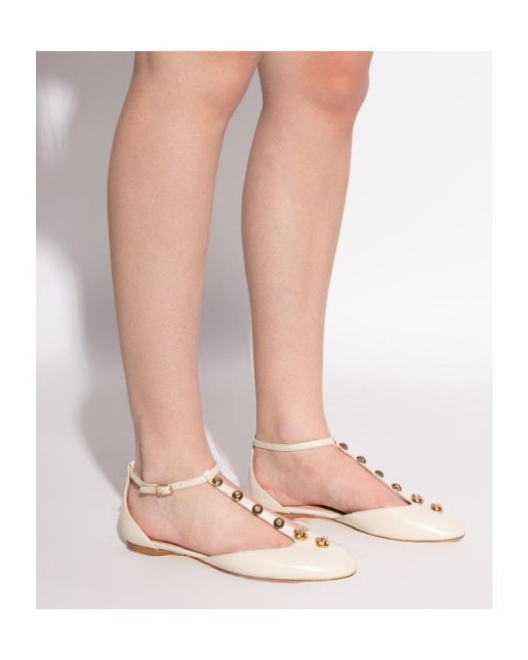 Chloé Metallic Chloé Celeste Ballet Flats