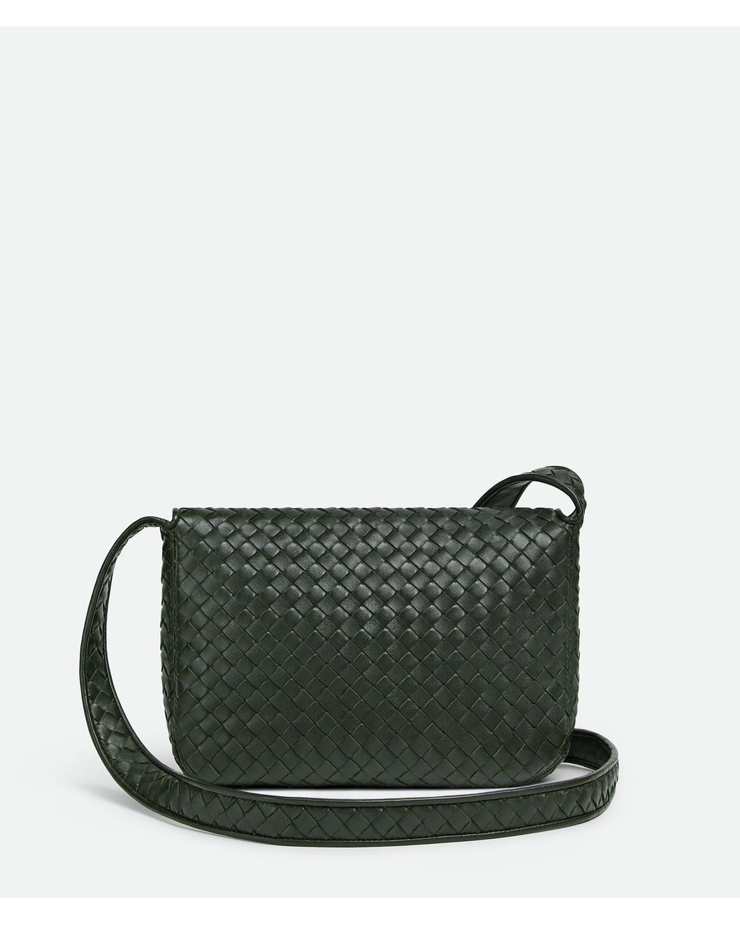 Bottega Veneta Black Veneto Flap Messenger Bag for men